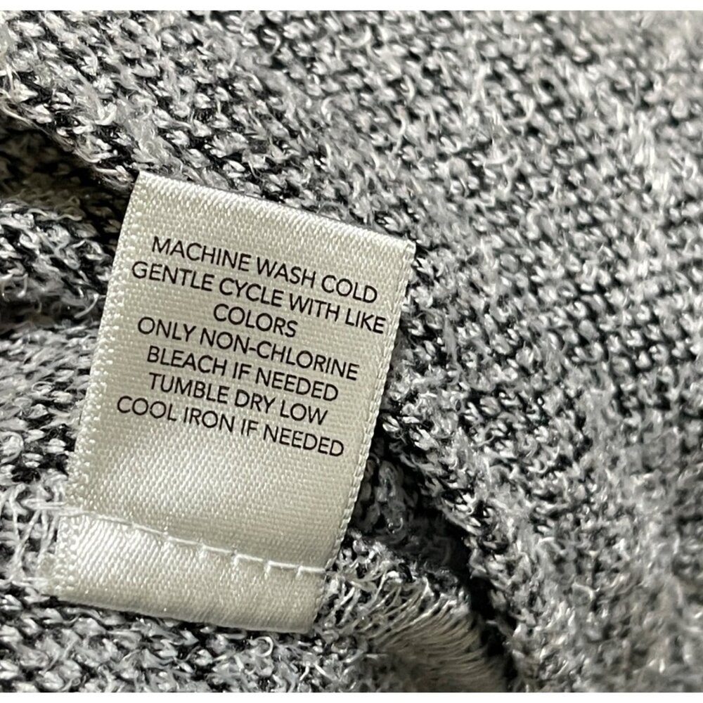 Christopher & Banks Fleece Jacket Black White Buffalo Plaid Size L Large - Picture 7 of 7